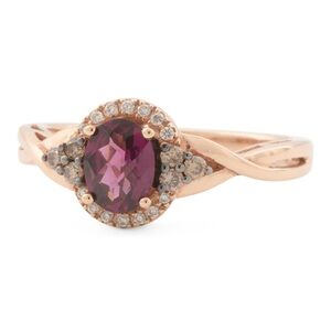 LE VIAN 14kt Rose Gold Raspberry Rhodolite Ring